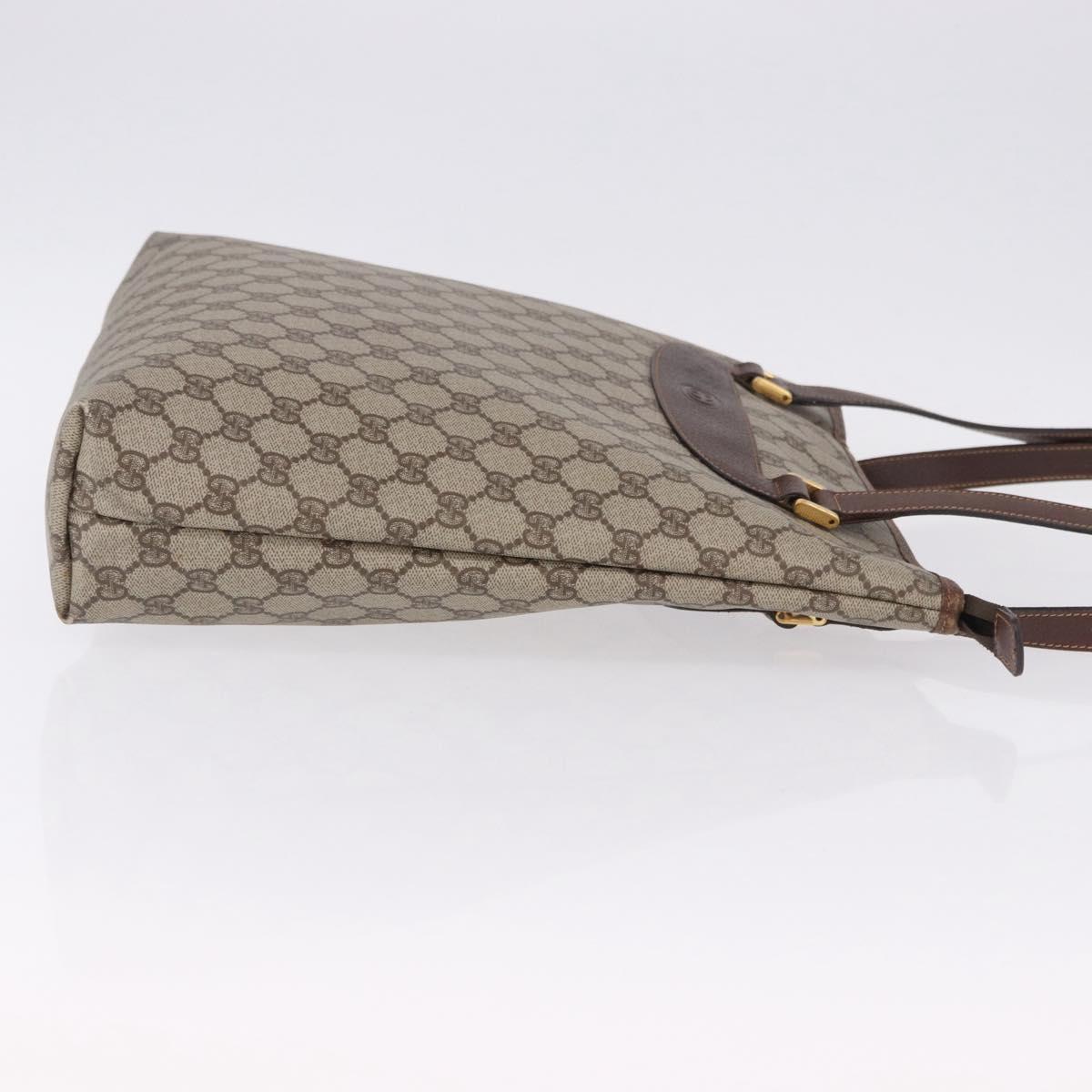 GUCCI GG Supreme Tote Bag PVC Beige Gold 002 39 6130 Auth 195657