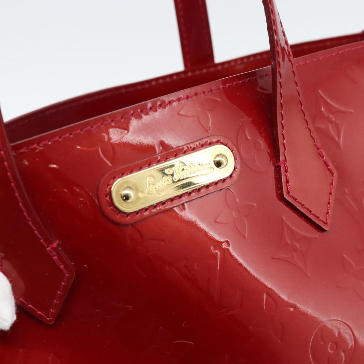 LOUIS VUITTON Monogram Vernis Wilshire PM Bag Pomme D'amour M93642 Auth 195664