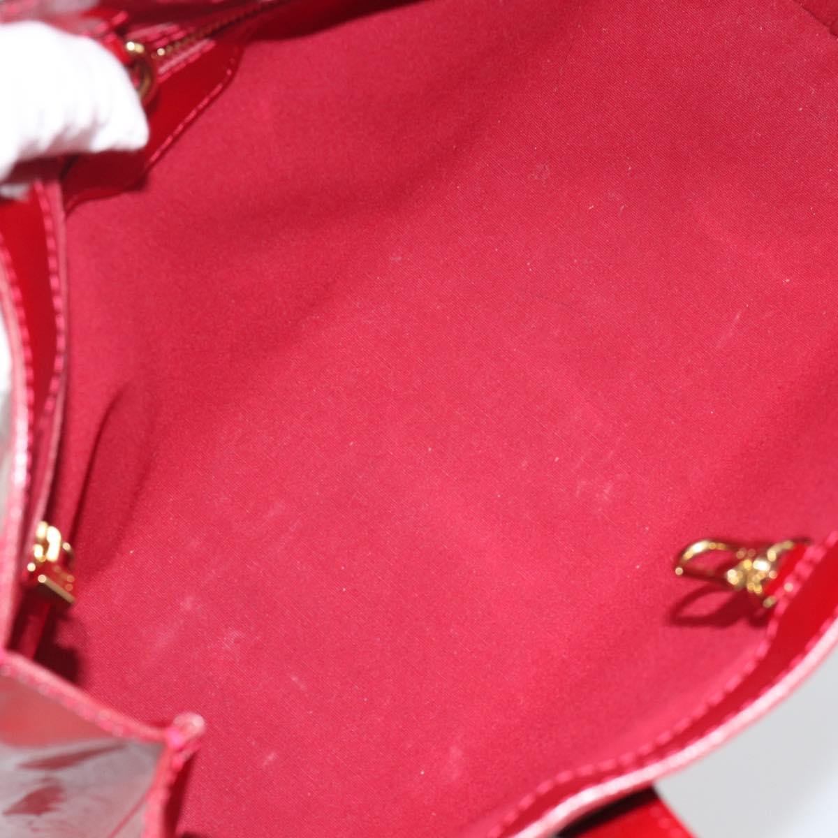 LOUIS VUITTON Monogram Vernis Wilshire PM Bag Pomme D'amour M93642 Auth 195664