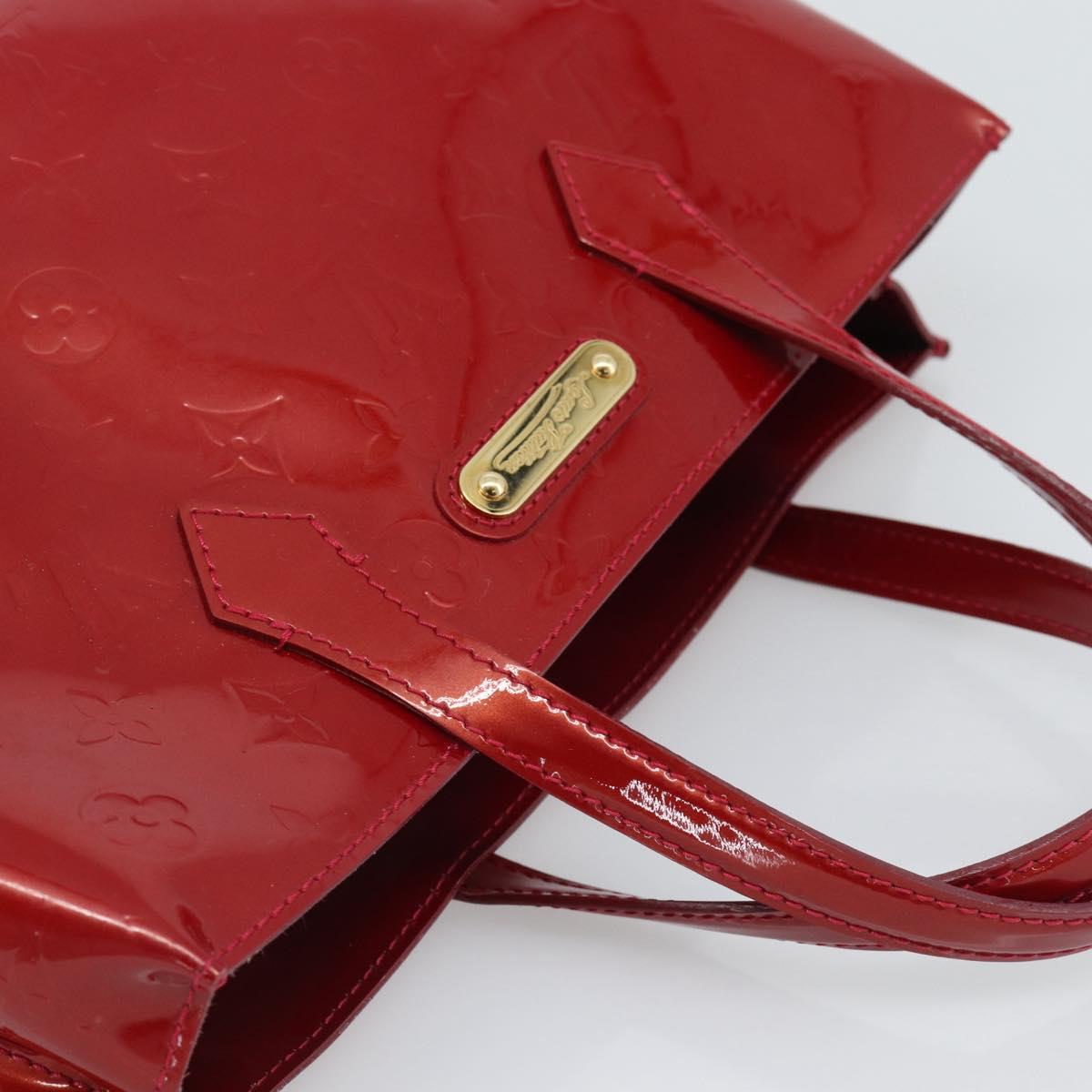 LOUIS VUITTON Monogram Vernis Wilshire PM Bag Pomme D'amour M93642 Auth 195664