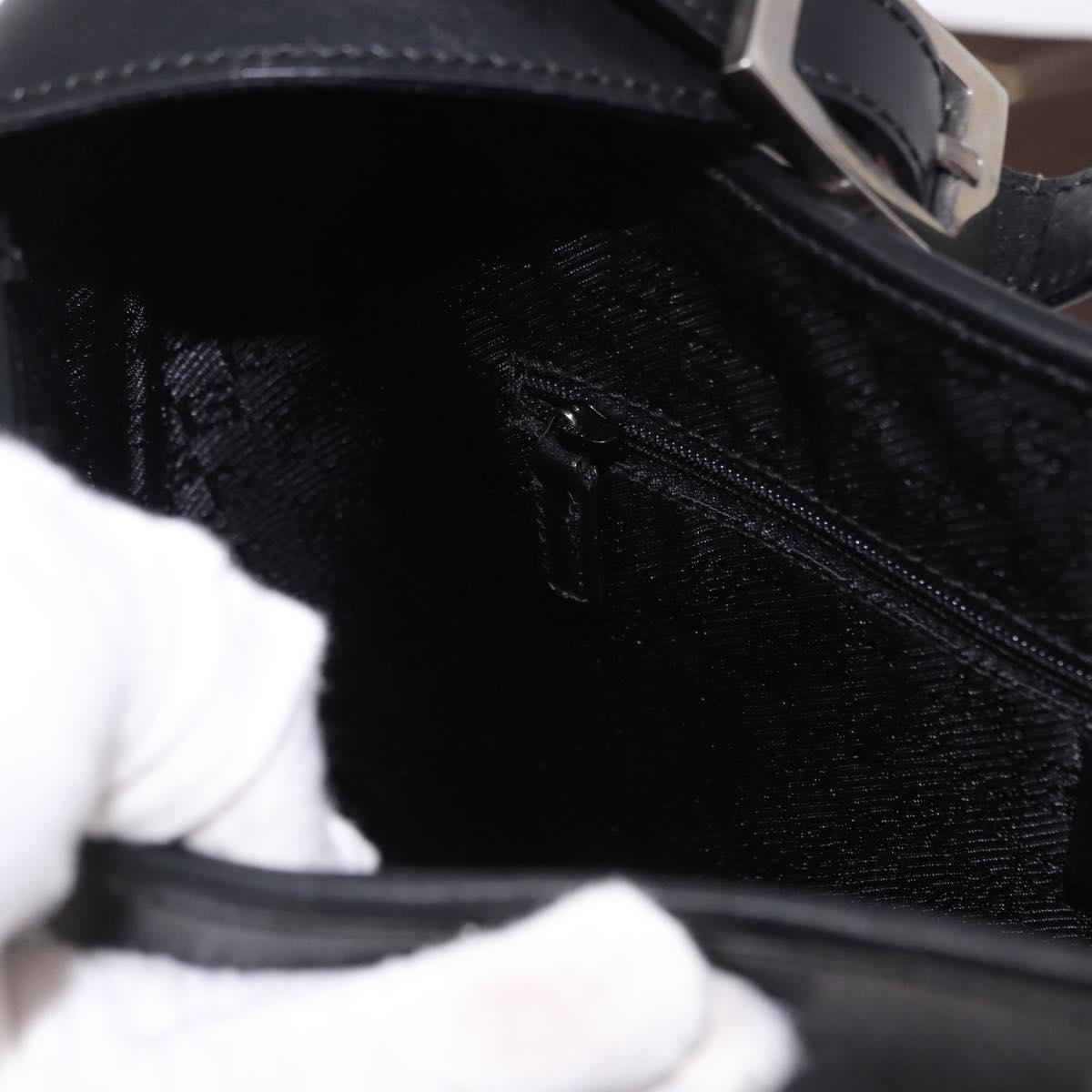 GUCCI Jackie Shoulder Bag Leather Black Silver 001 3346 Auth 195669V