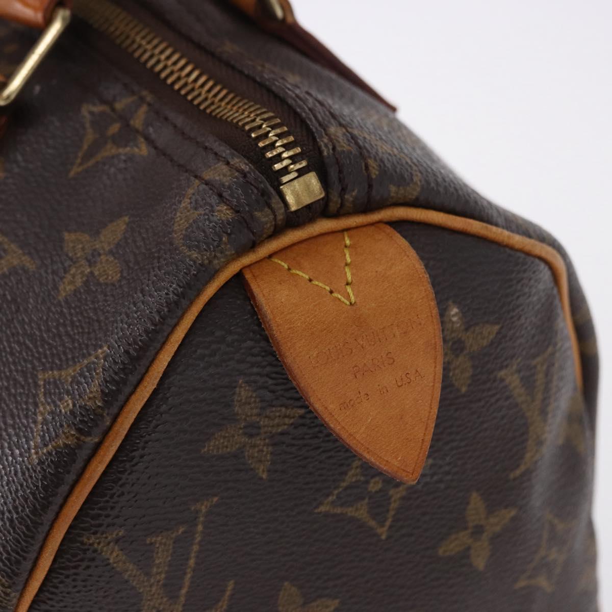 LOUIS VUITTON Monogram Speedy 25 Hand Bag M41528 LV Auth 195683