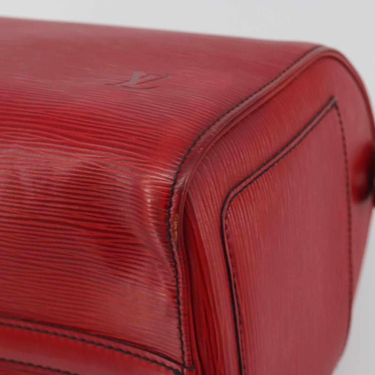 LOUIS VUITTON Epi Speedy 30 Hand Bag Castilian Red M43007 LV Auth 195684