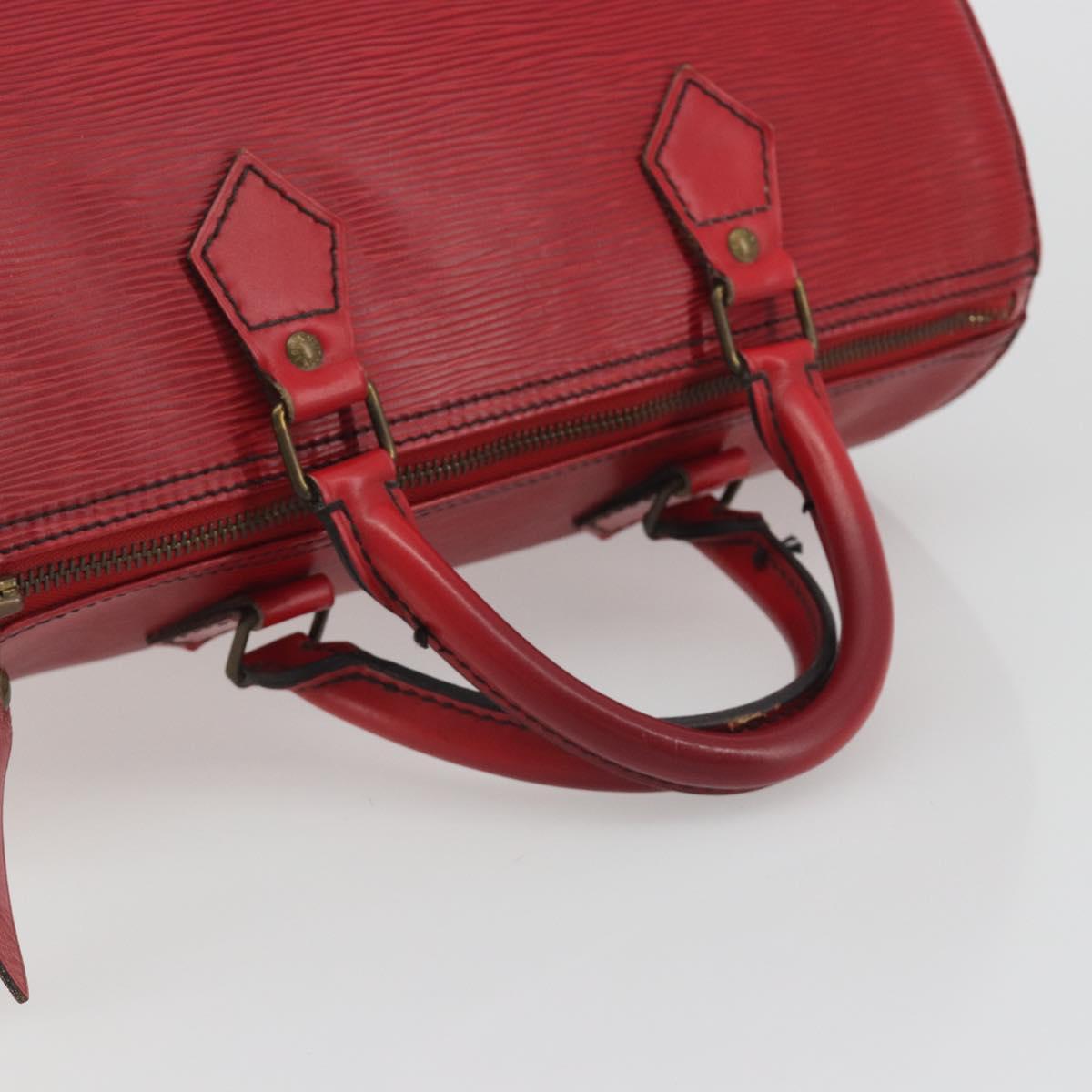 LOUIS VUITTON Epi Speedy 30 Hand Bag Castilian Red M43007 LV Auth 195684