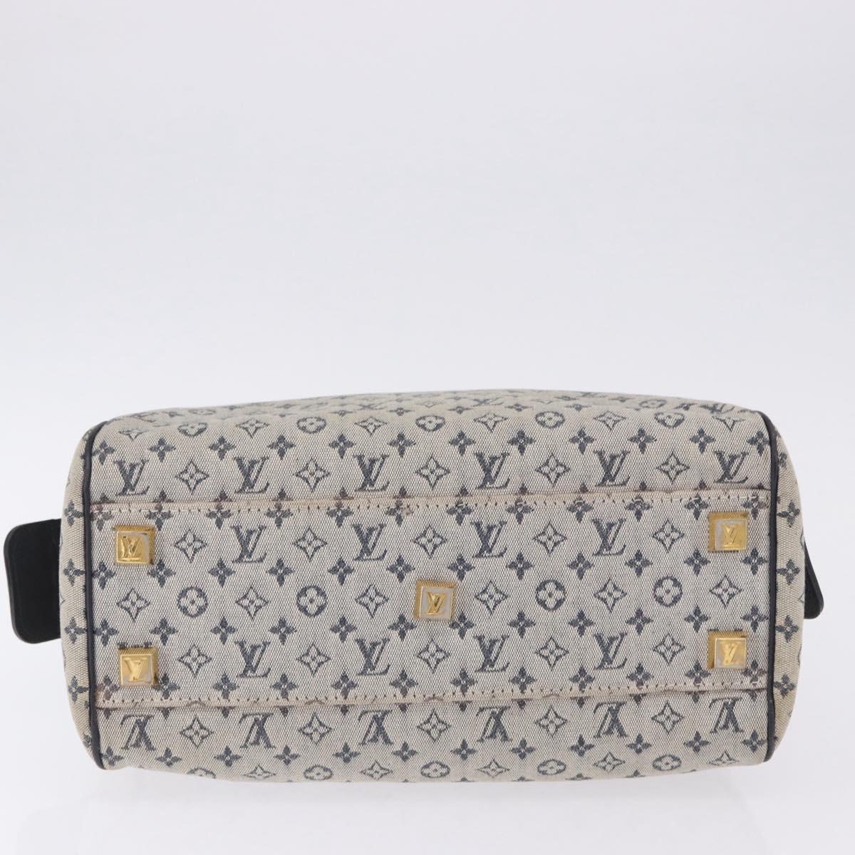 LOUIS VUITTON Monogram Mini Josephine PM Hand Bag Blue M92049 LV Auth 195685