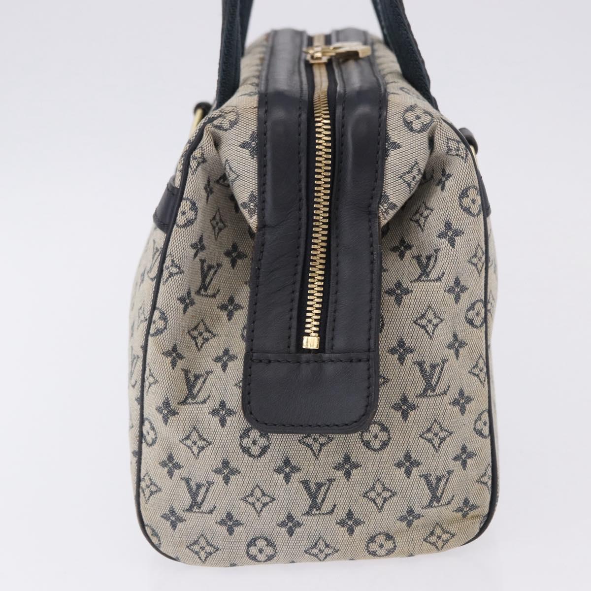 LOUIS VUITTON Monogram Mini Josephine PM Hand Bag Blue M92049 LV Auth 195685