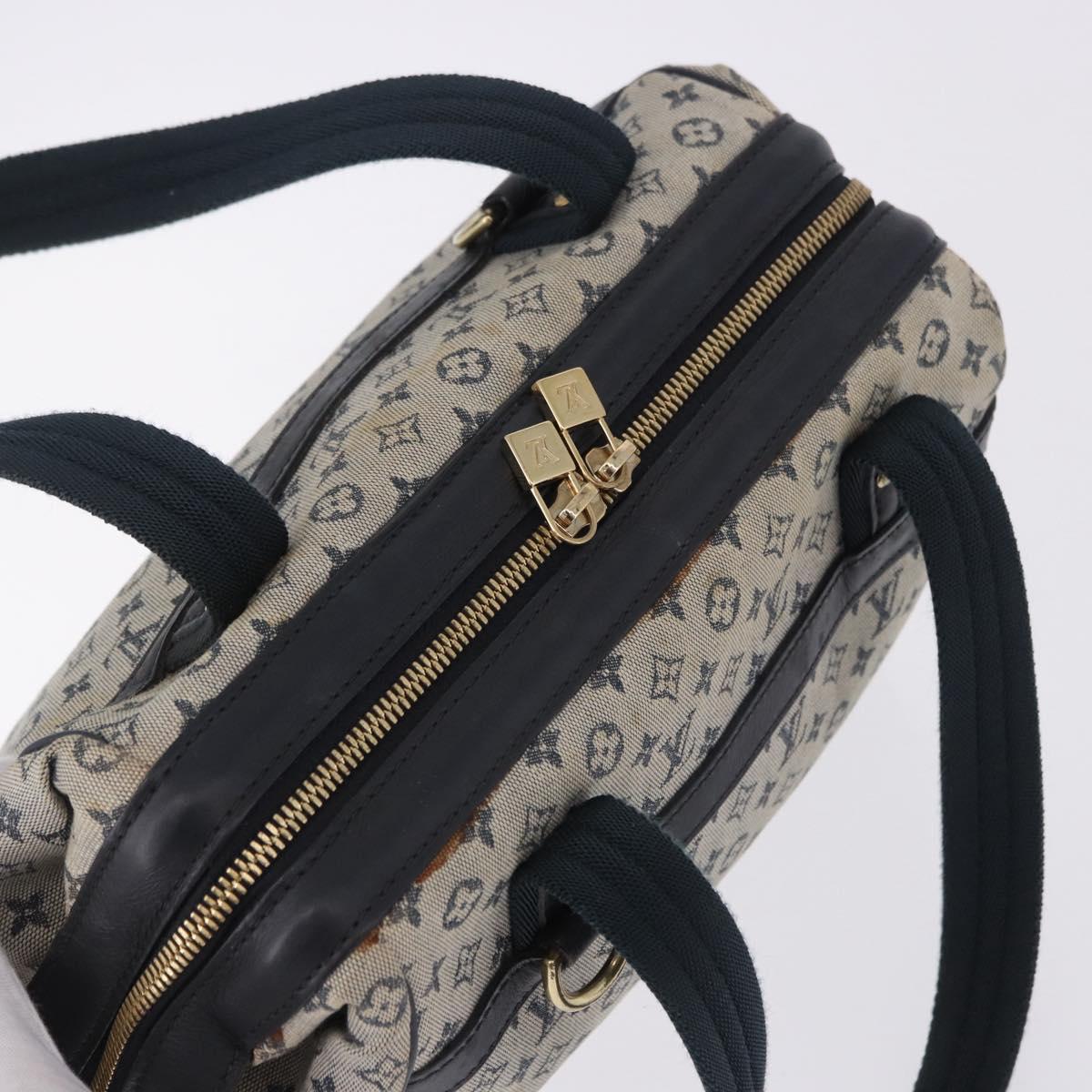 LOUIS VUITTON Monogram Mini Josephine PM Hand Bag Blue M92049 LV Auth 195685