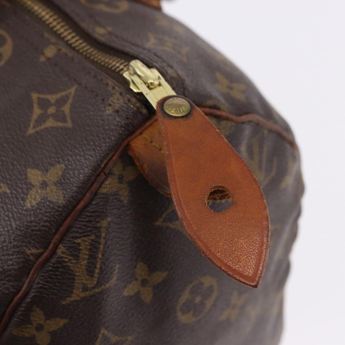 LOUIS VUITTON Monogram Speedy 30 Hand Bag M41526 LV Auth 195690