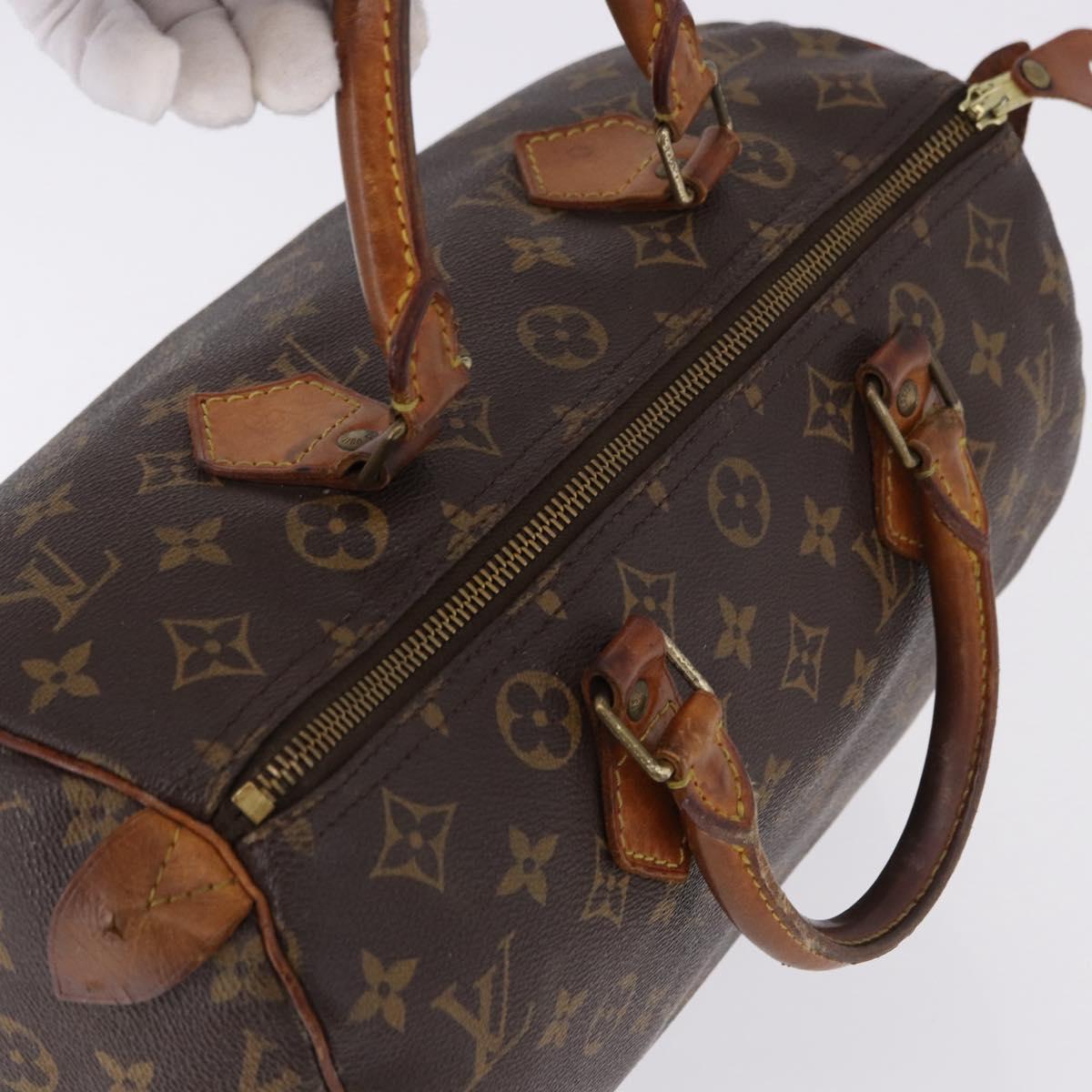 LOUIS VUITTON Monogram Speedy 30 Hand Bag M41526 LV Auth 195690
