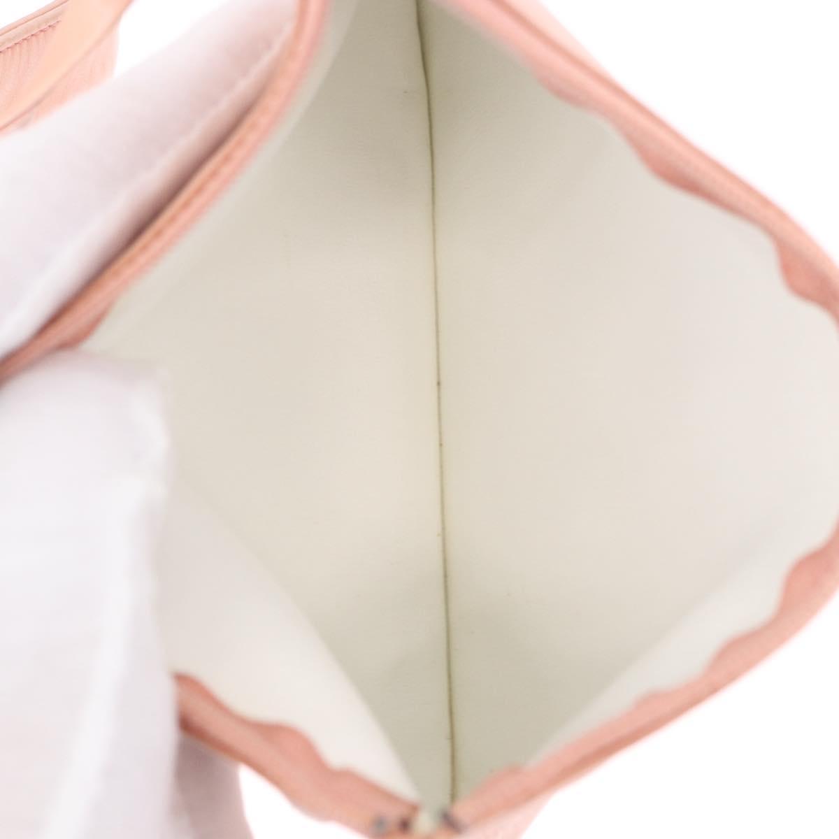 CHANEL Backpack Lamb Skin Pink Gold CC Auth 195704A