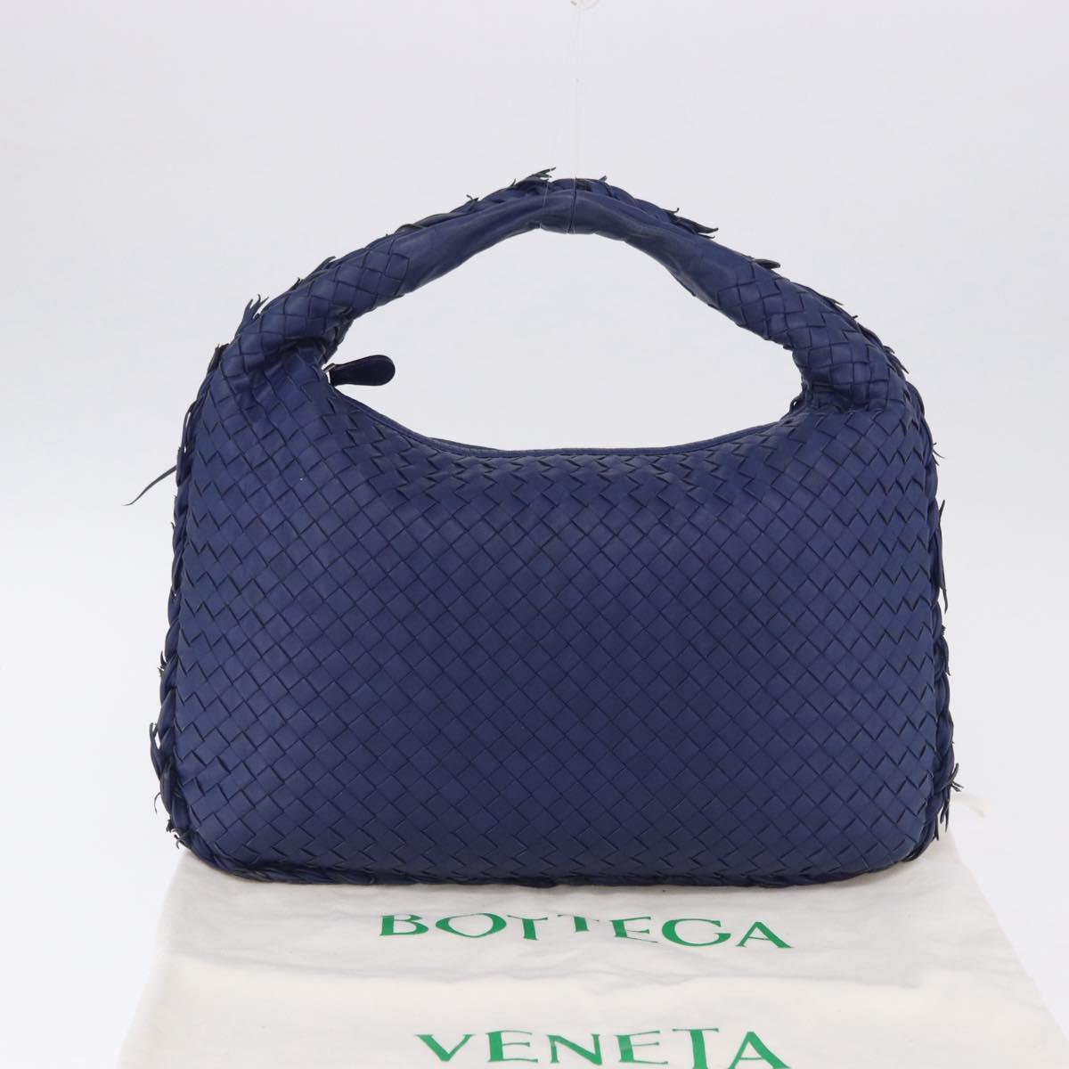 BOTTEGA VENETA INTRECCIATO Hobo Shoulder Bag Leather Blue 115653 Auth 195742SAM