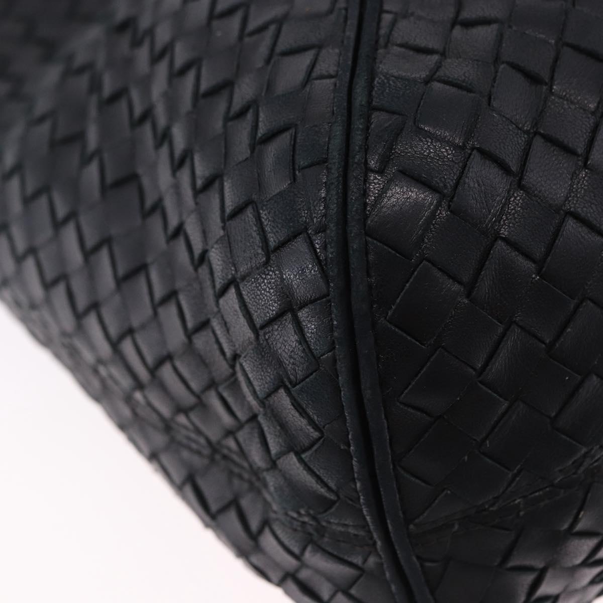 BOTTEGA VENETA INTRECCIATO Shoulder Bag Leather Black 145552 Auth 195745V