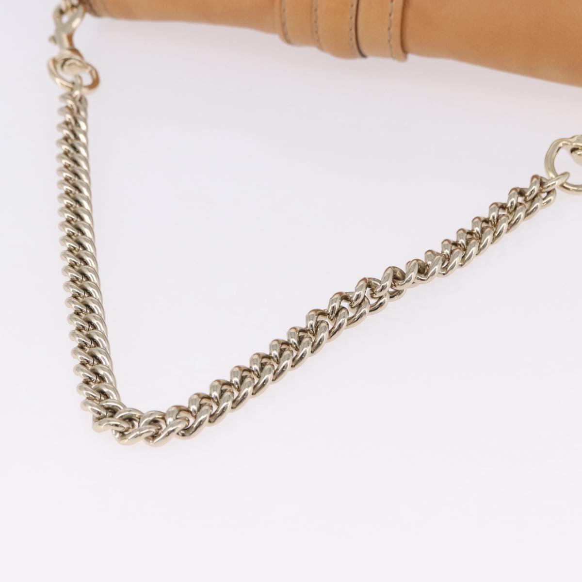 GUCCI GG Canvas Chain Shoulder Bag Beige Gold 257032 Auth 195753V