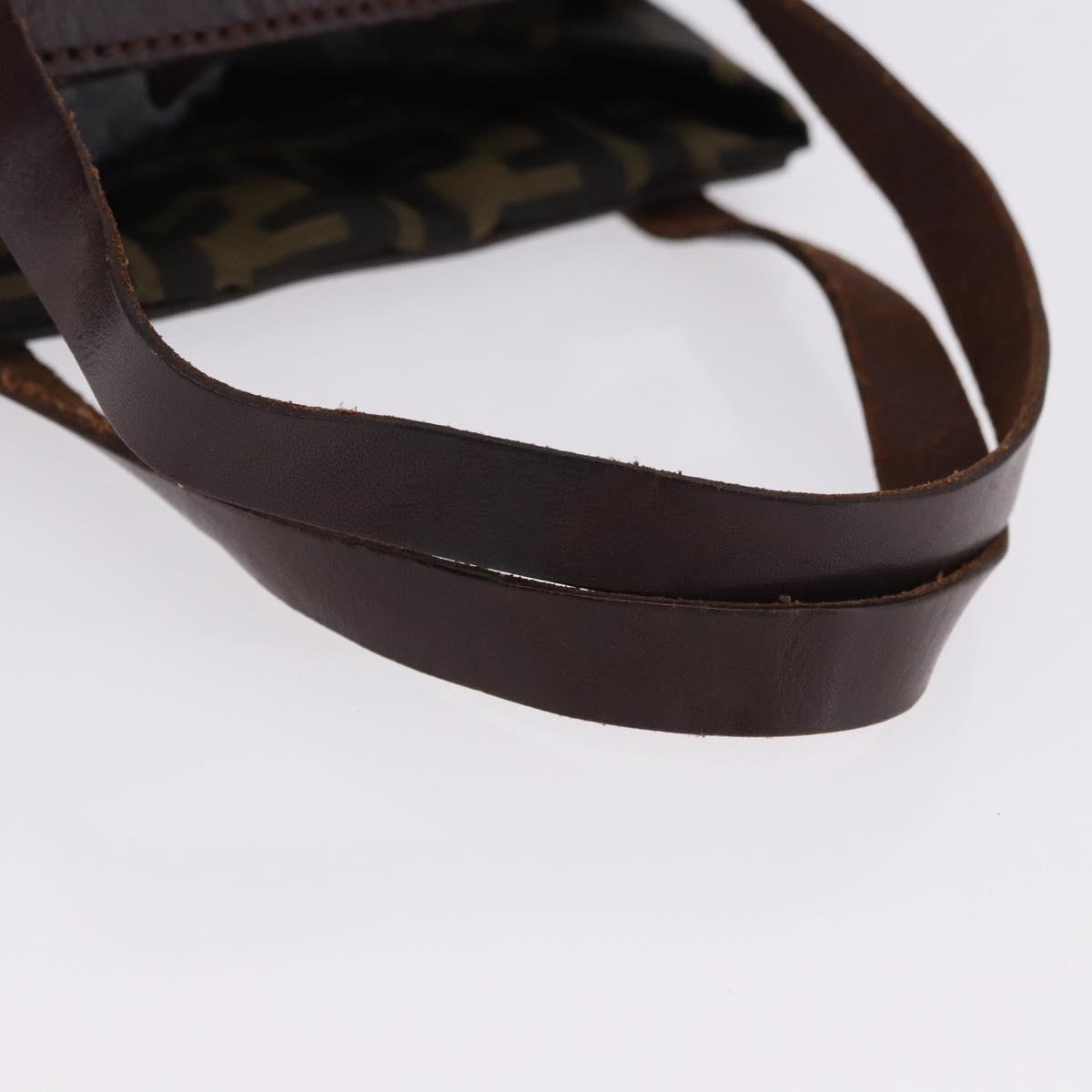 FENDI Zucca Canvas Hand Bag Brown Auth 195772