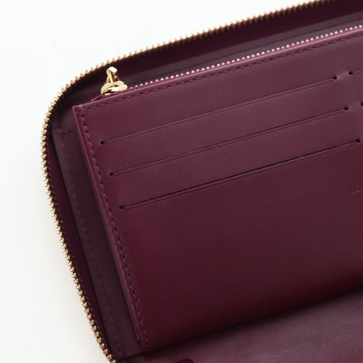 LOUIS VUITTON Monogram Vernis Zippy Organizer Long Wallet Viole LV Auth 195786V