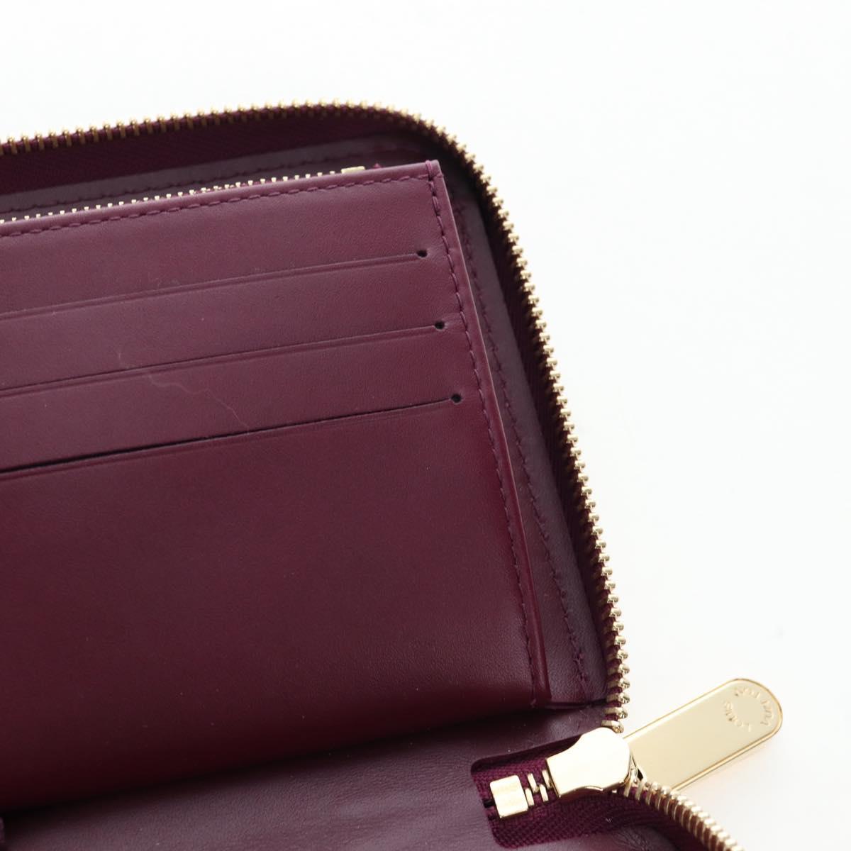 LOUIS VUITTON Monogram Vernis Zippy Organizer Long Wallet Viole LV Auth 195786V