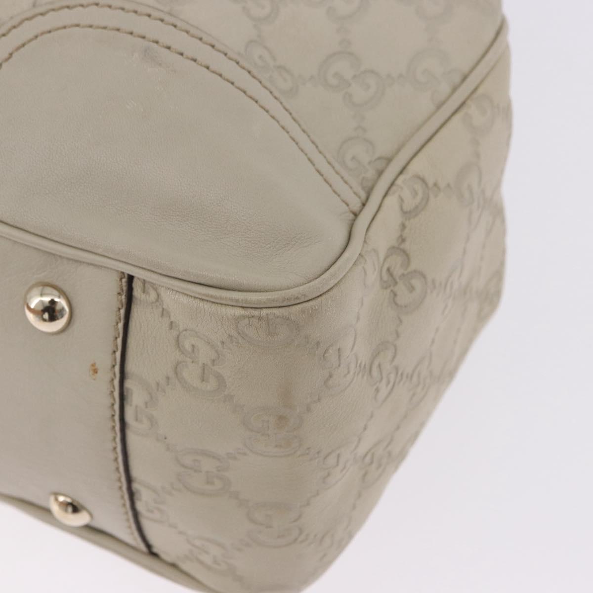 GUCCI GuccissimaGG Pretty Tote Bag Leather Ivory 163805 Auth 195794V
