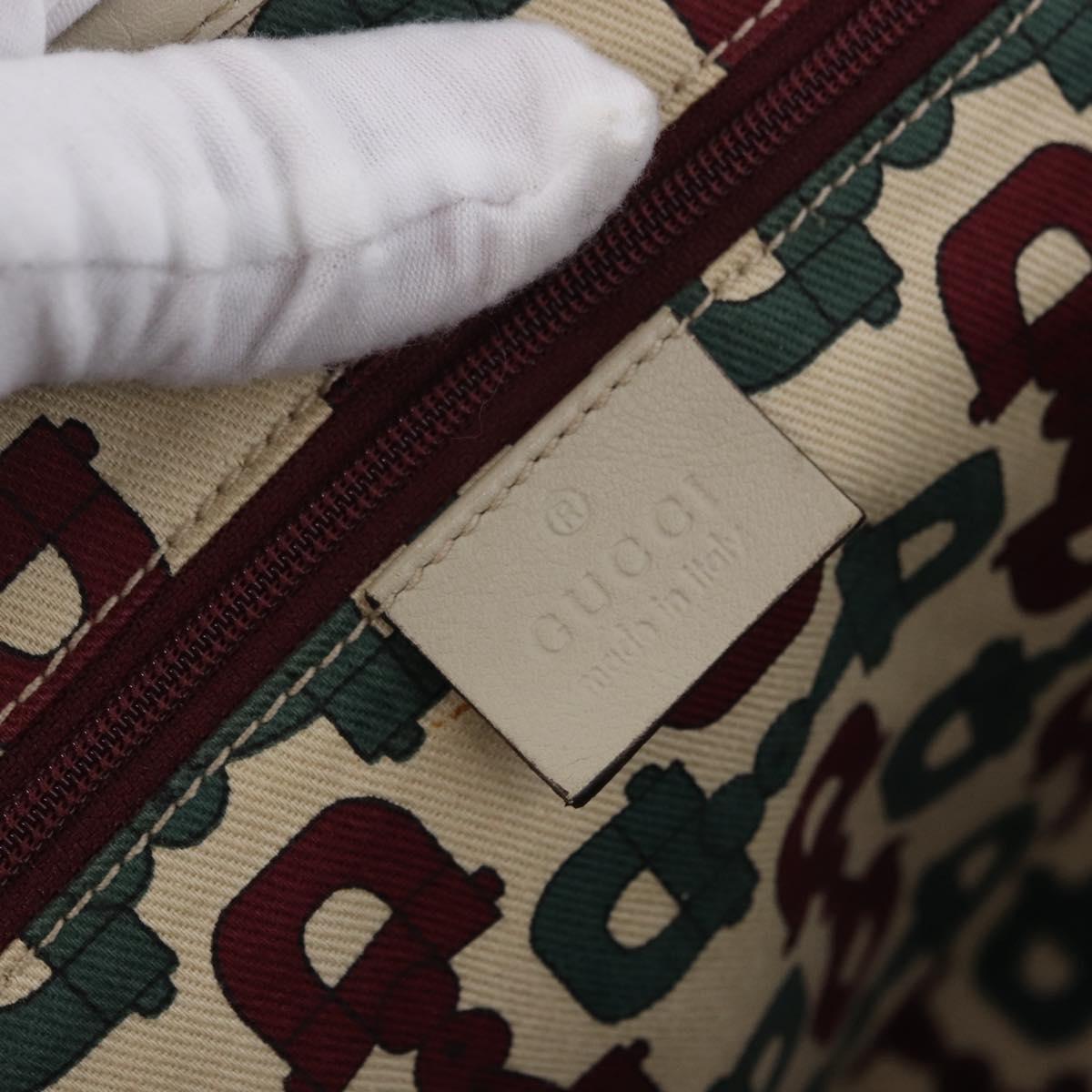 GUCCI GuccissimaGG Pretty Tote Bag Leather Ivory 163805 Auth 195794V