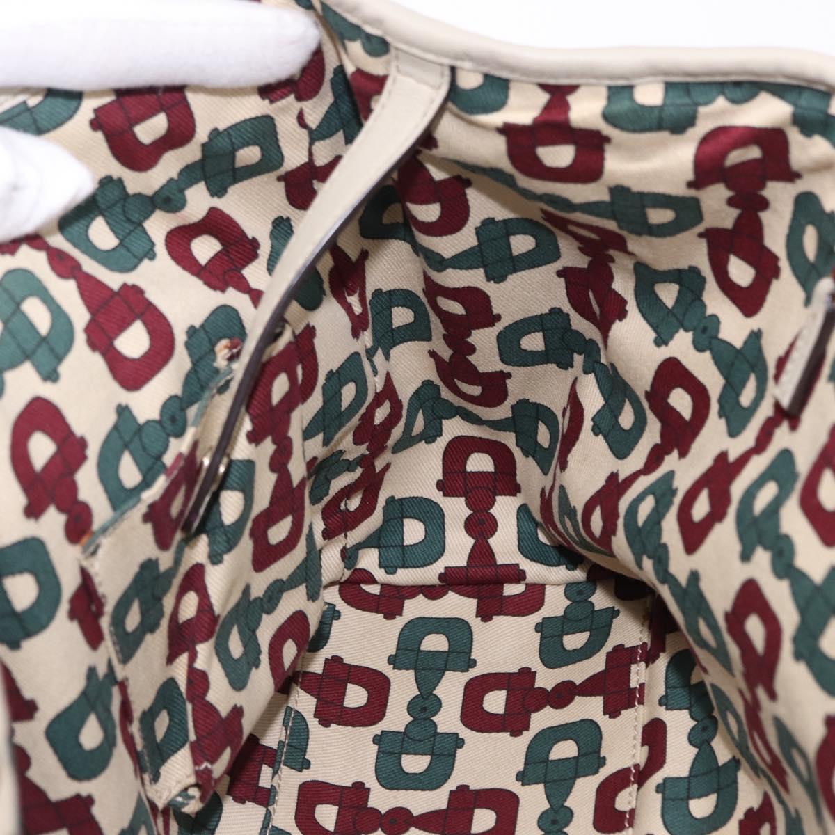 GUCCI GuccissimaGG Pretty Tote Bag Leather Ivory 163805 Auth 195794V