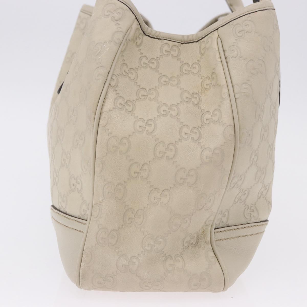 GUCCI GuccissimaGG Pretty Tote Bag Leather Ivory 163805 Auth 195794V