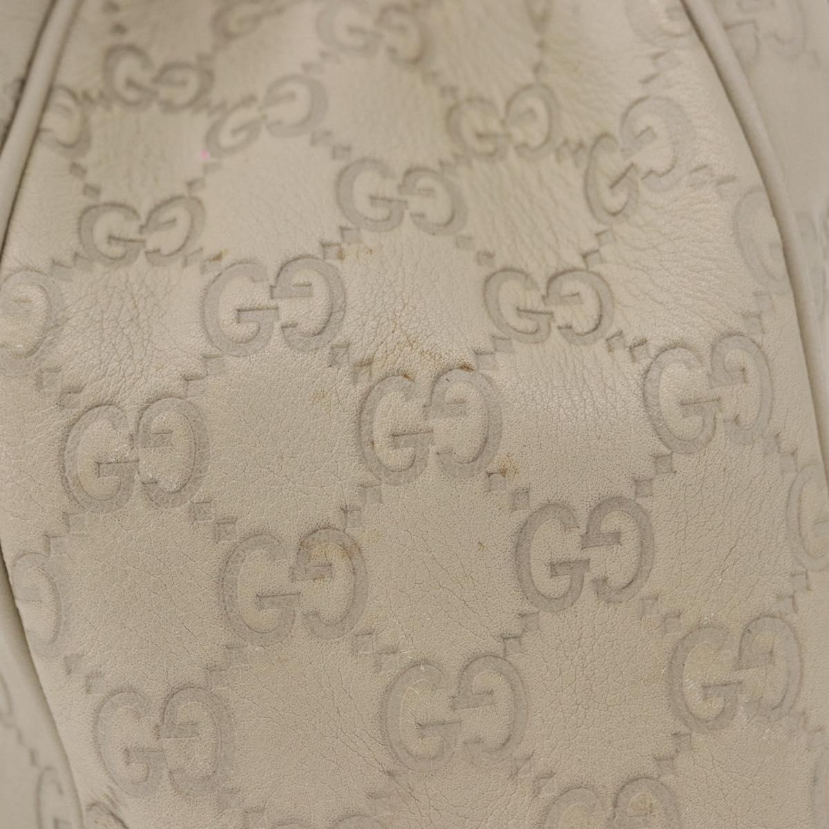 GUCCI GuccissimaGG Pretty Tote Bag Leather Ivory 163805 Auth 195794V