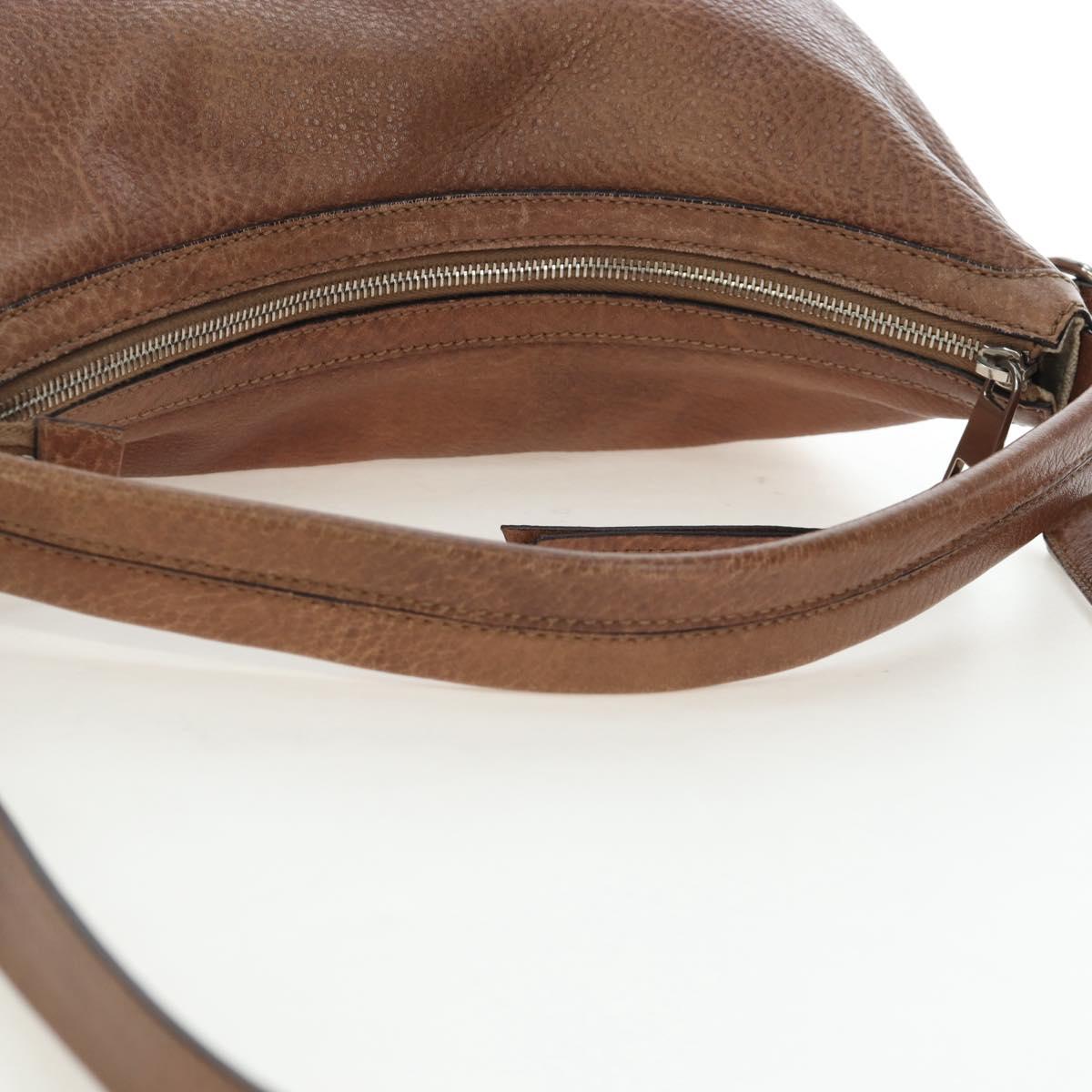 GUCCI Interlocking Hand Bag Leather 2way Brown Silver 326514 Auth 195798V