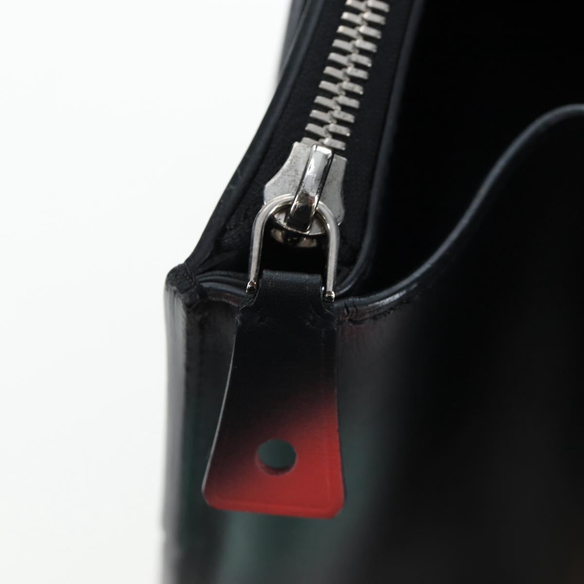 LOUIS VUITTON City Steamer MM Hand Bag Leather Black Silver LV Auth 195902SM