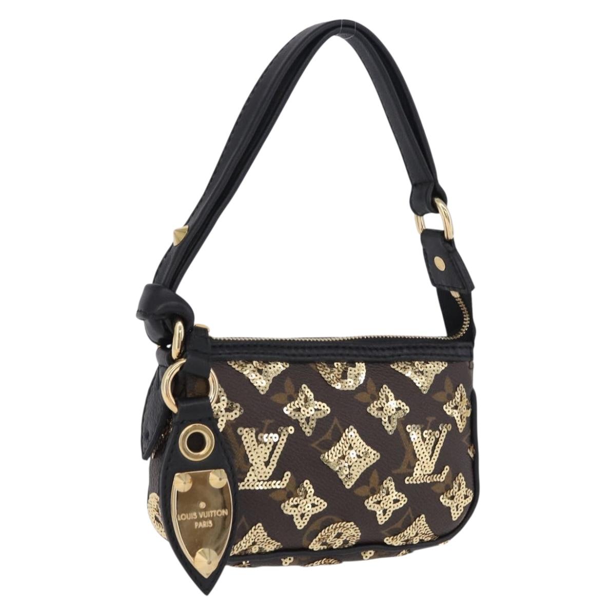 LOUIS VUITTON Monogram Eclipse Mini Pochette Accessoires M60125 Auth 195904SAV
