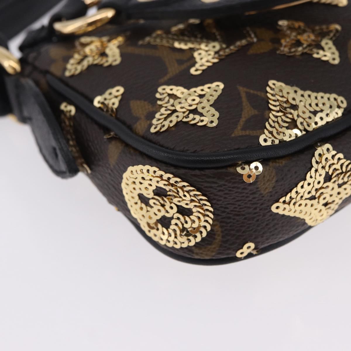 LOUIS VUITTON Monogram Eclipse Mini Pochette Accessoires M60125 Auth 195904SAV