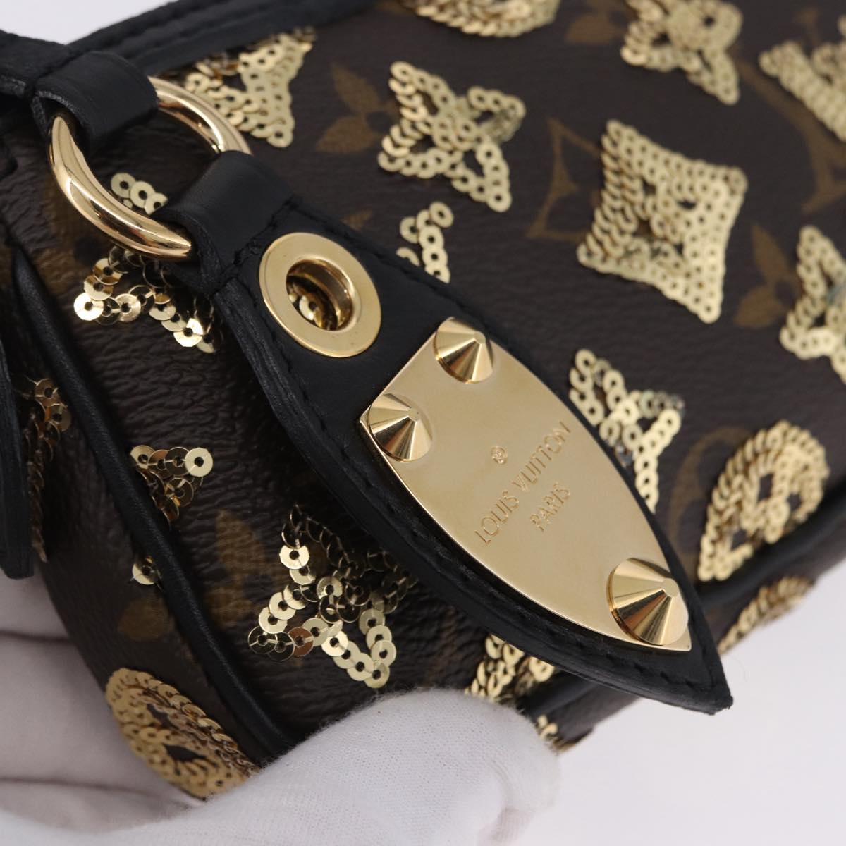 LOUIS VUITTON Monogram Eclipse Mini Pochette Accessoires M60125 Auth 195904SAV