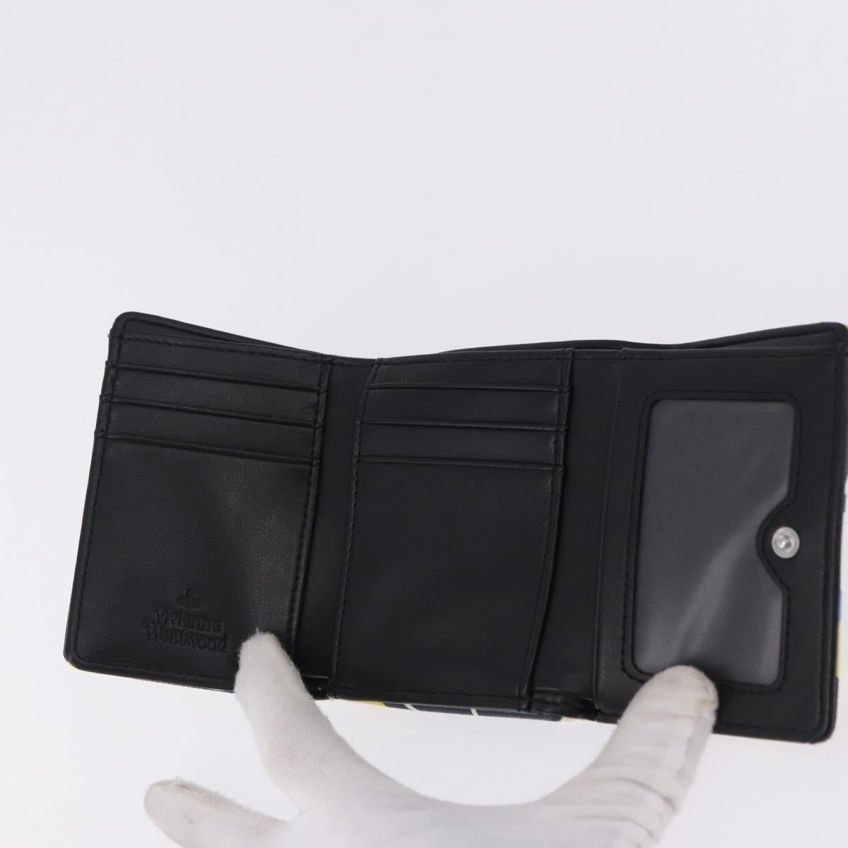 Vivienne Westwood Wallet PVC Canvas Multicolor Silver Auth 195907A