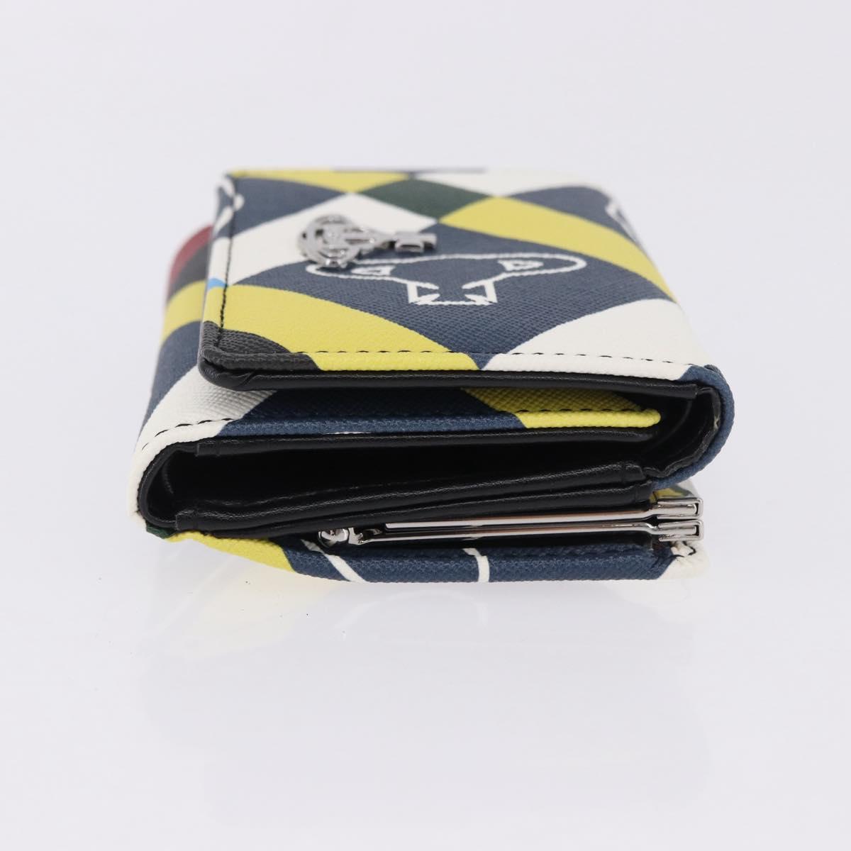 Vivienne Westwood Wallet PVC Canvas Multicolor Silver Auth 195907A