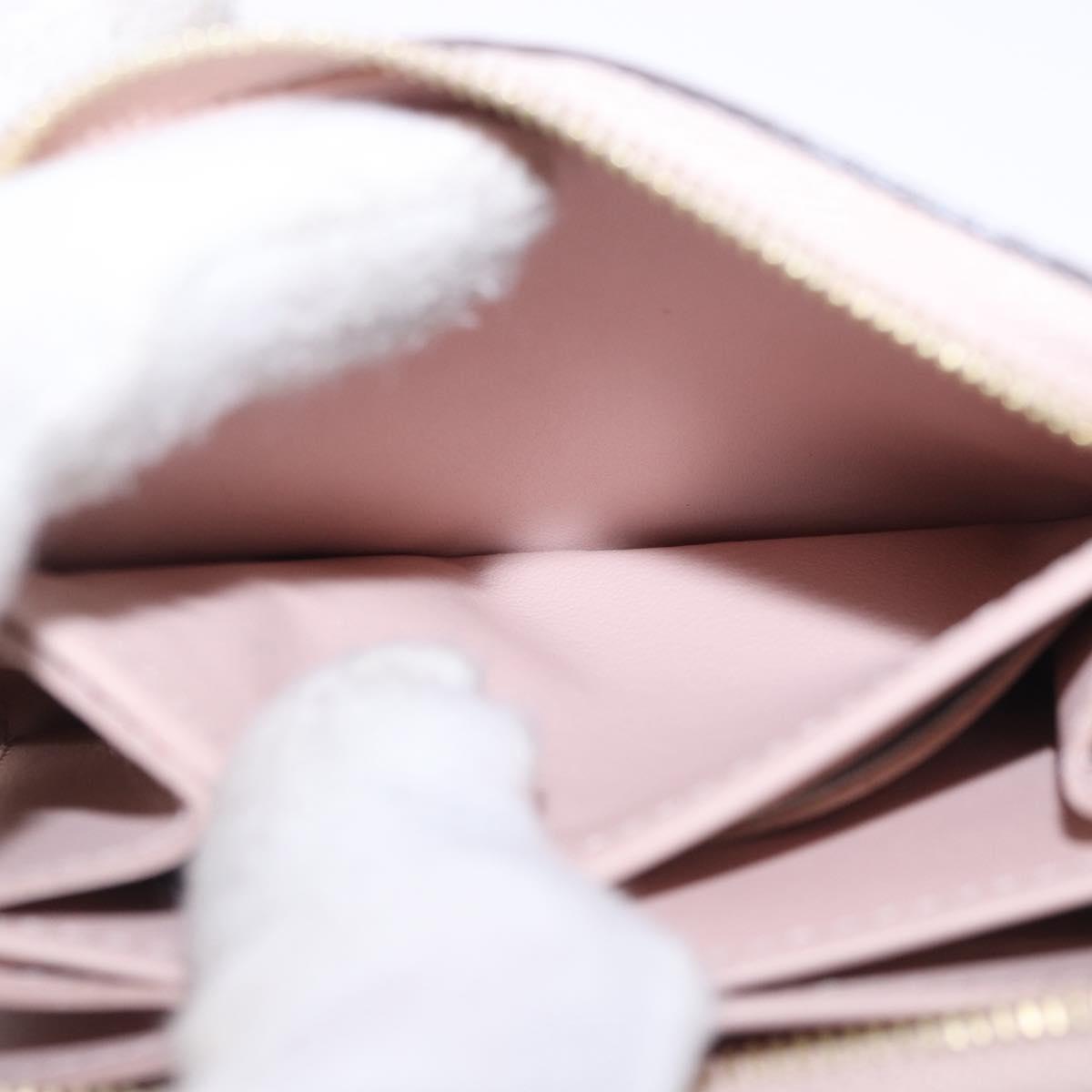 LOUIS VUITTON Vernis Zippy Coin Purse Rose Angelique M90078 LV Auth 195908