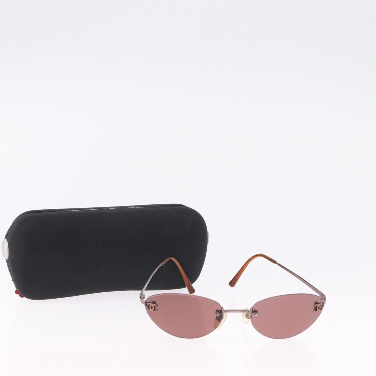 CHANEL Sunglasses COCO Mark Brown CC Auth 195921V