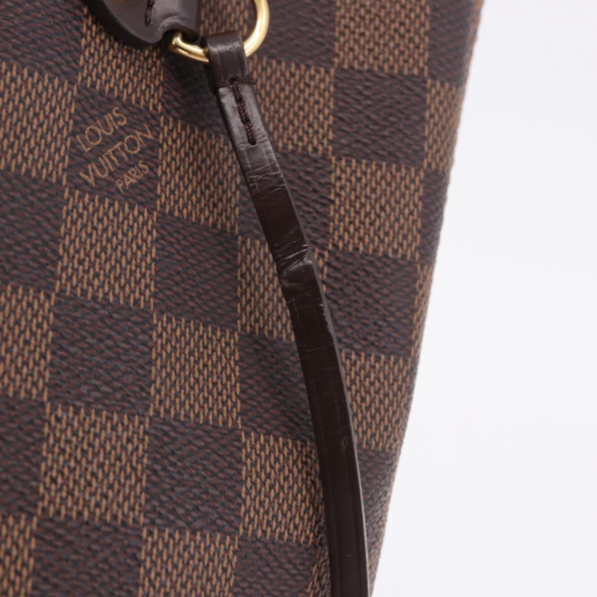 LOUIS VUITTON Damier Ebene Neverfull MM Tote Bag N51105 LV Auth 195924V