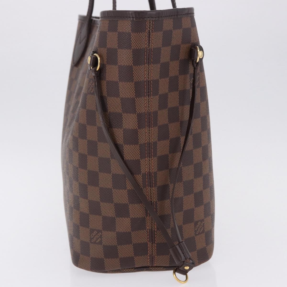 LOUIS VUITTON Damier Ebene Neverfull MM Tote Bag N51105 LV Auth 195924V