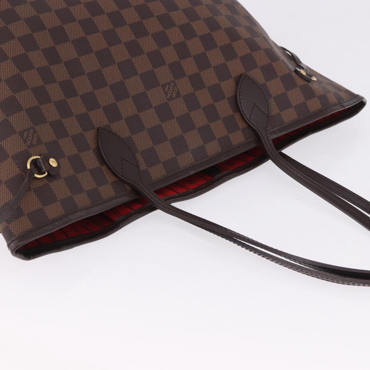LOUIS VUITTON Damier Ebene Neverfull MM Tote Bag N51105 LV Auth 195924V