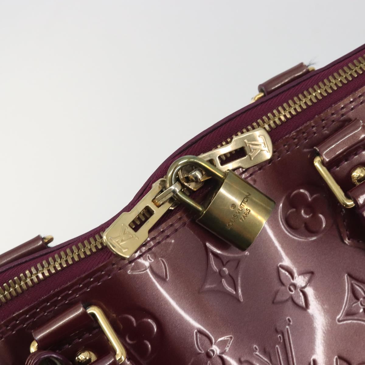 LOUIS VUITTON Monogram Vernis Alma GM Hand Bag Violet M93594 LV Auth 195927V