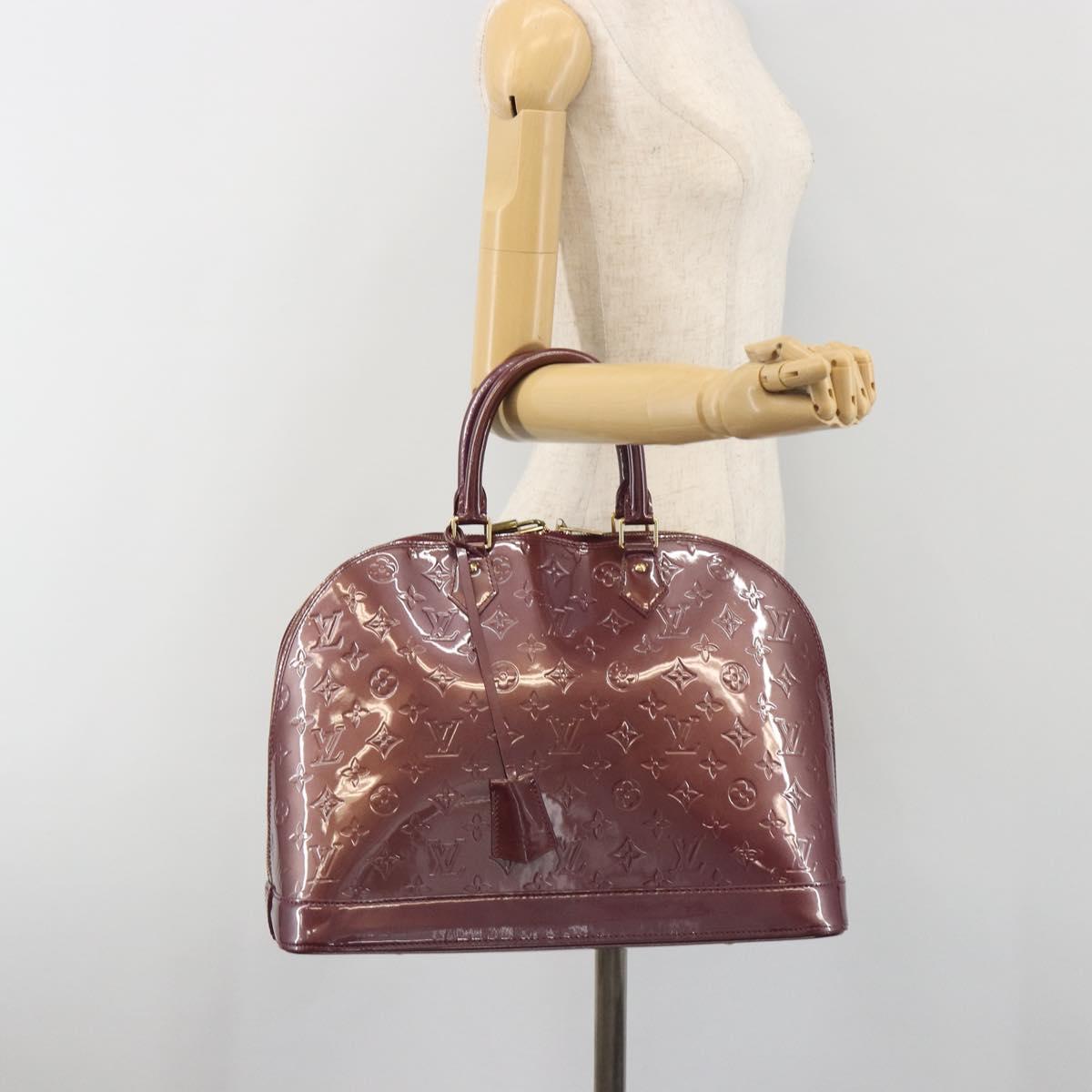 LOUIS VUITTON Monogram Vernis Alma GM Hand Bag Violet M93594 LV Auth 195927V