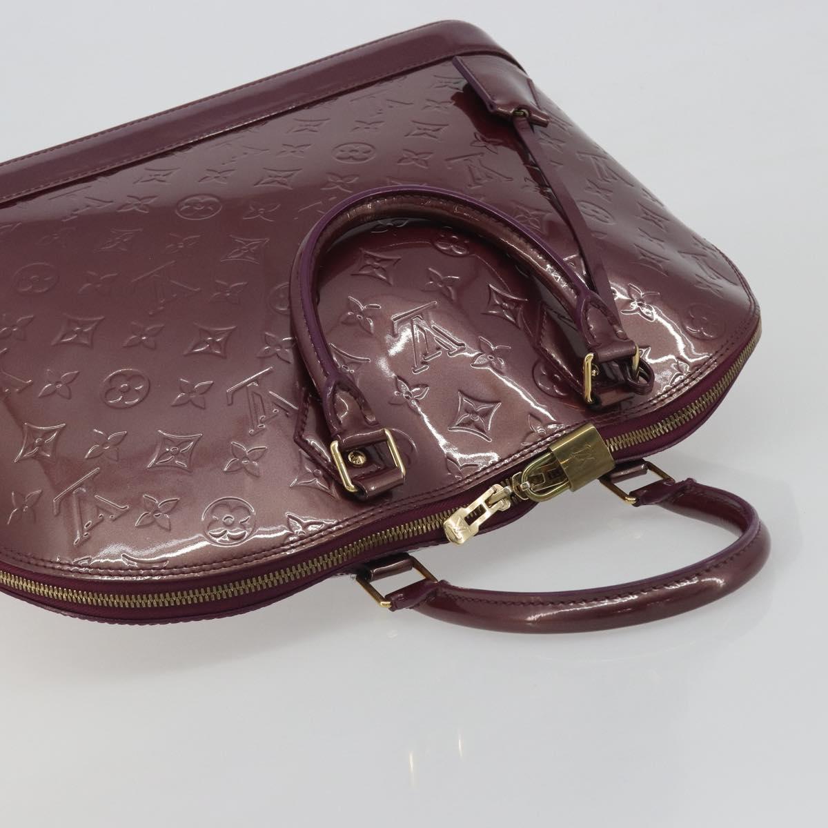 LOUIS VUITTON Monogram Vernis Alma GM Hand Bag Violet M93594 LV Auth 195927V