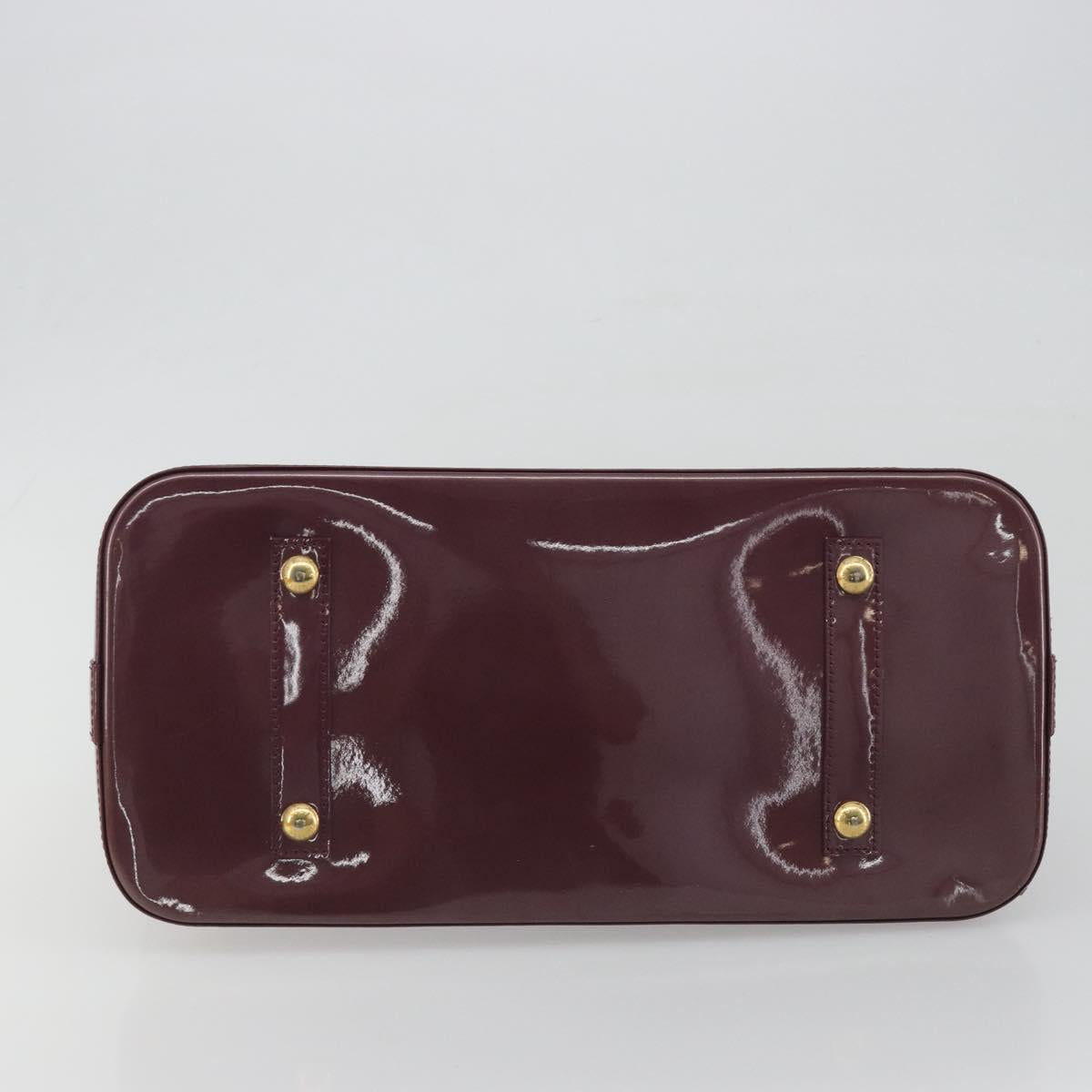 LOUIS VUITTON Monogram Vernis Alma GM Hand Bag Violet M93594 LV Auth 195927V