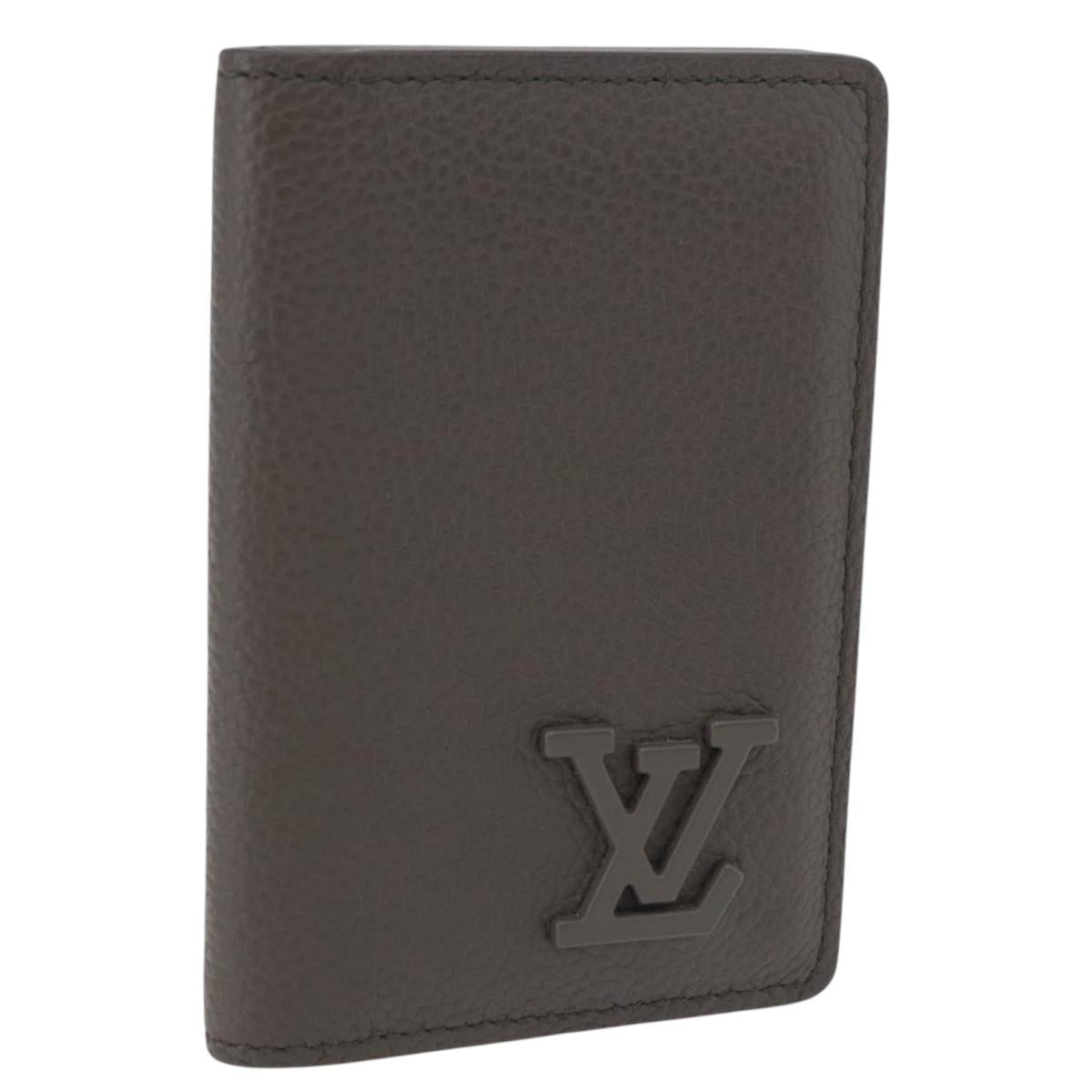 LOUIS VUITTON Aerogram Organizer Dupoch Card Case Gray M82277 LV Auth 195931V