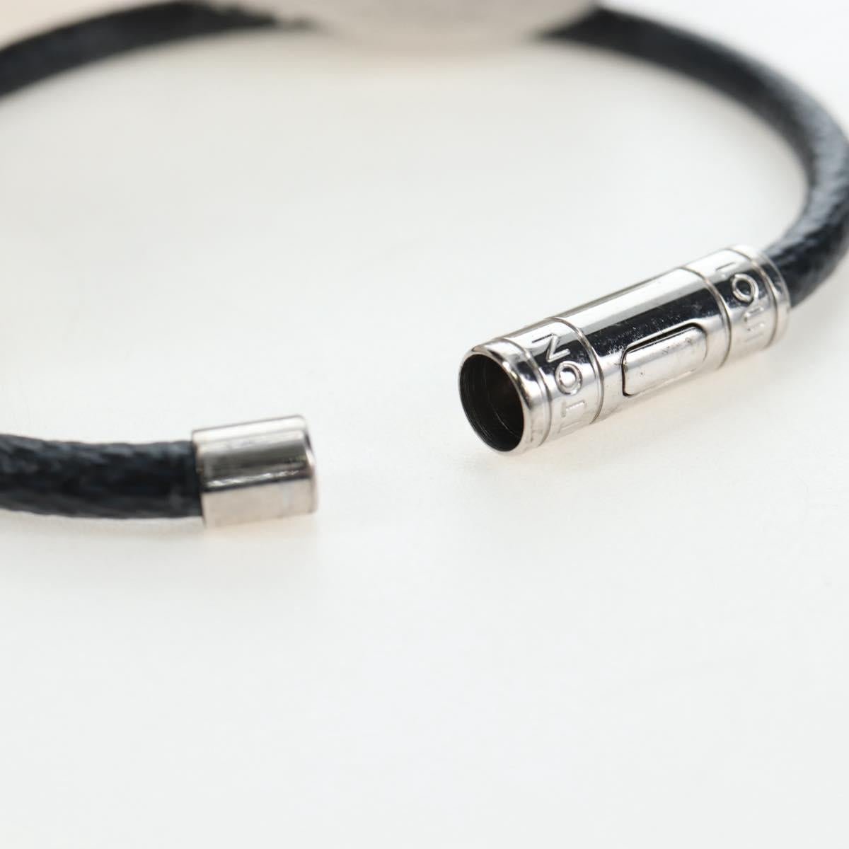 LOUIS VUITTON Damier Graphite Bra Rubbed Keep It Bracelet M6609E LV Auth 195934V