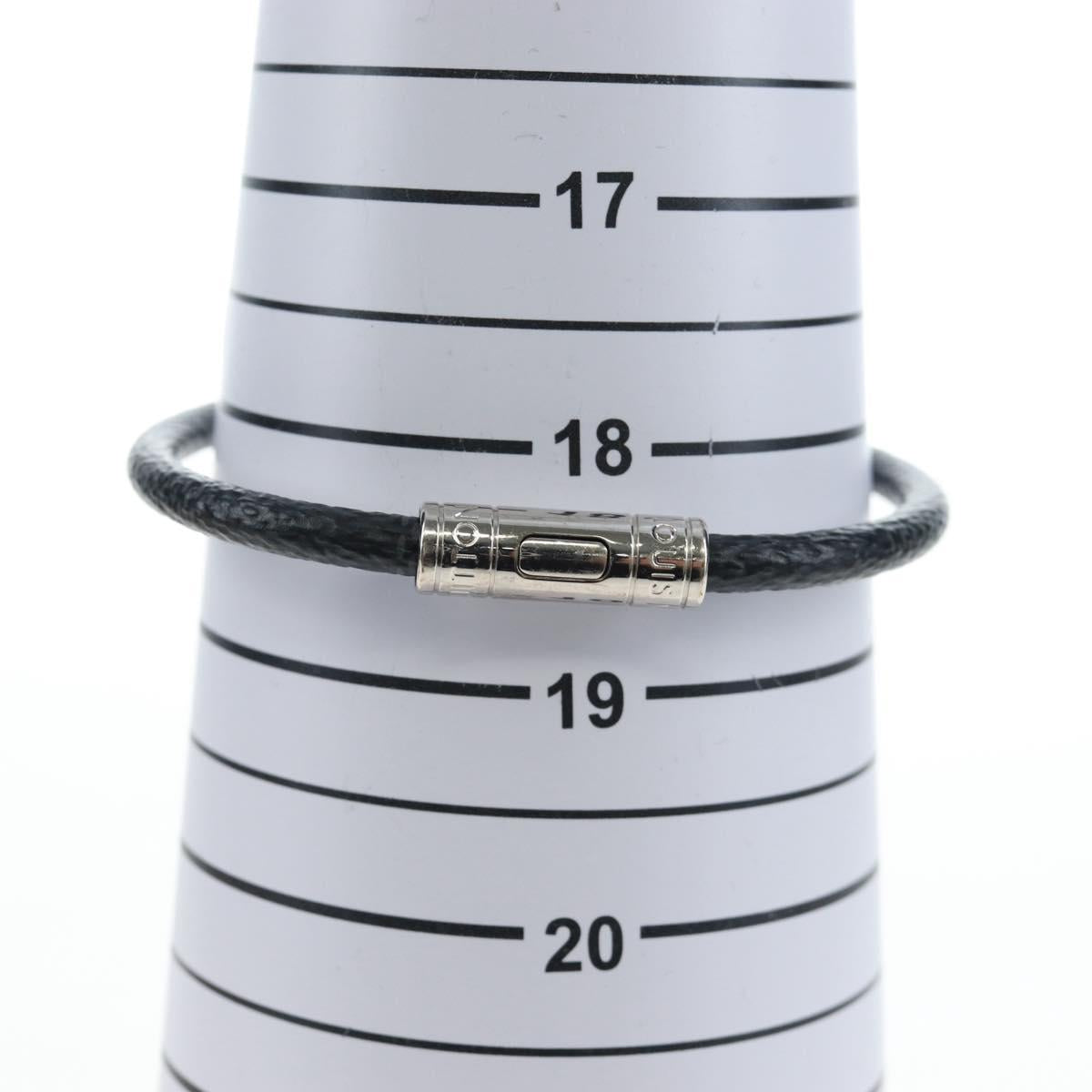 LOUIS VUITTON Damier Graphite Bra Rubbed Keep It Bracelet M6609E LV Auth 195934V