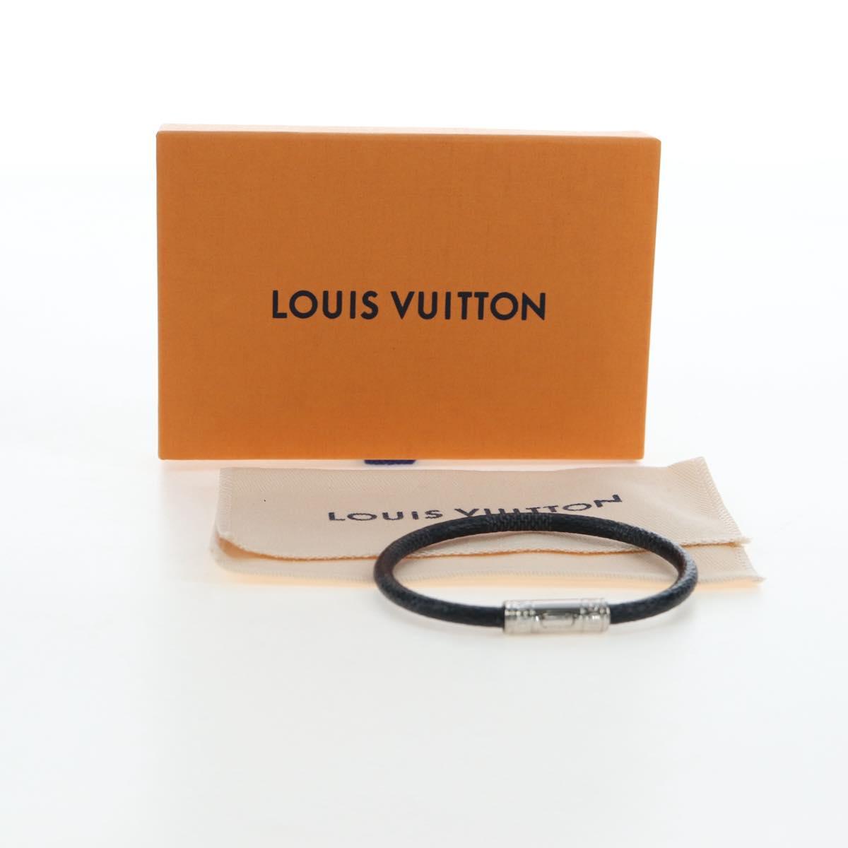 LOUIS VUITTON Damier Graphite Bra Rubbed Keep It Bracelet M6609E LV Auth 195934V