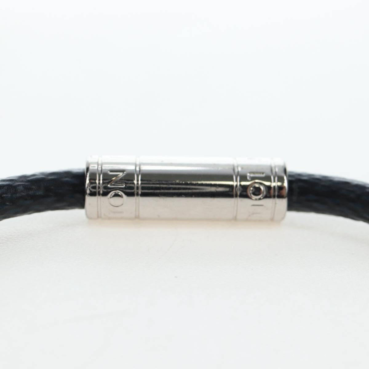 LOUIS VUITTON Damier Graphite Bra Rubbed Keep It Bracelet M6609E LV Auth 195934V