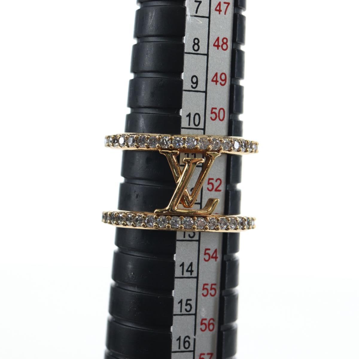 LOUIS VUITTON LV Iconic Strass Ring metal Gold Tone M1463M LV Auth 195935M