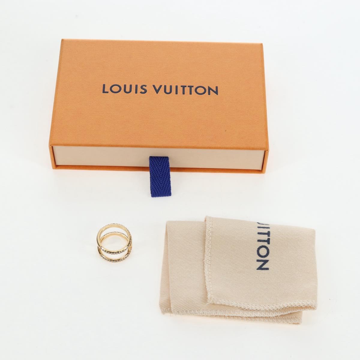 LOUIS VUITTON LV Iconic Strass Ring metal Gold Tone M1463M LV Auth 195935M