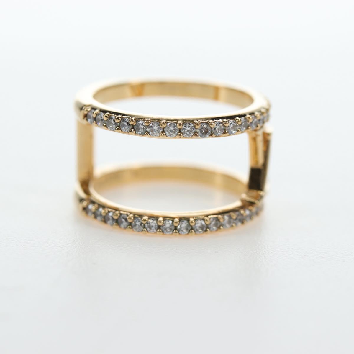 LOUIS VUITTON LV Iconic Strass Ring metal Gold Tone M1463M LV Auth 195935M