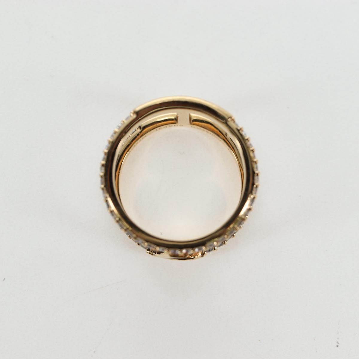 LOUIS VUITTON LV Iconic Strass Ring metal Gold Tone M1463M LV Auth 195935M